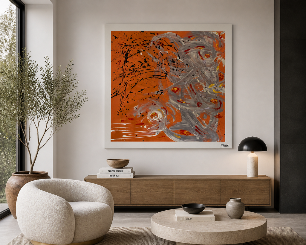 Collezione Giorgio Romanò – Dipinto – Chez Omar 100 x 100 cm – Tecnica mista