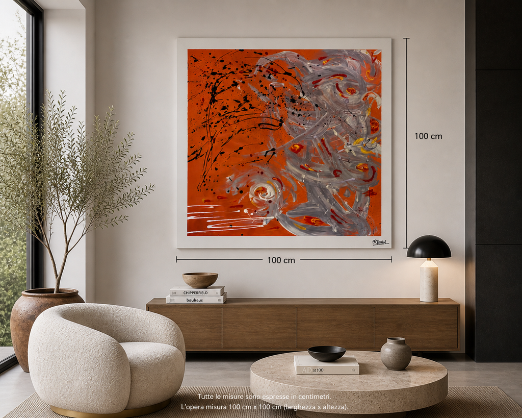 Collezione Giorgio Romanò – Dipinto – Chez Omar 100 x 100 cm – Tecnica mista