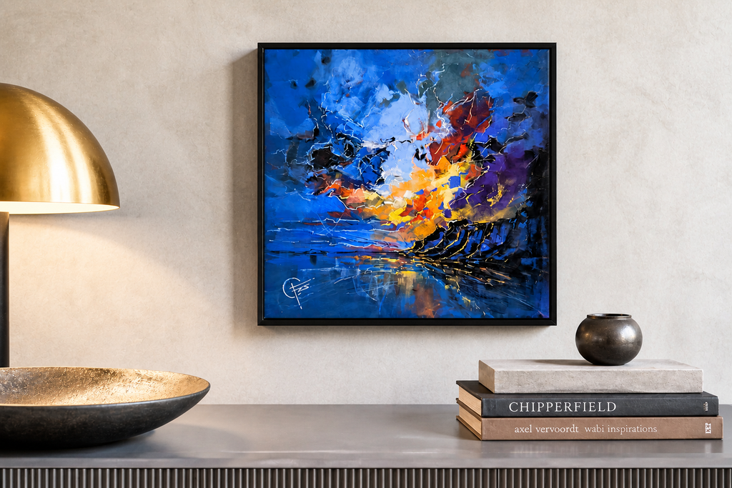 Collezione Fabrizio Cancelliere – Dipinto – Electric Bloom 2 - 50 x 50 cm – Tecnica mista