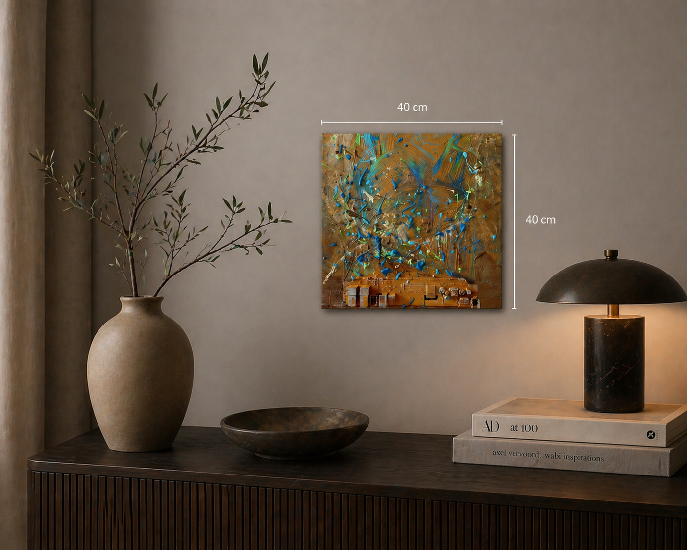 Collezione Yulia Larionova – Dipinto – Digital Resonance 40 x 40 cm – Tecnica mista