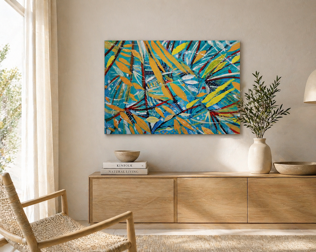 Collezione Francesca Tesoriere – Dipinto – Tropical Harmony 100 x 70 cm – Acrilico su tela