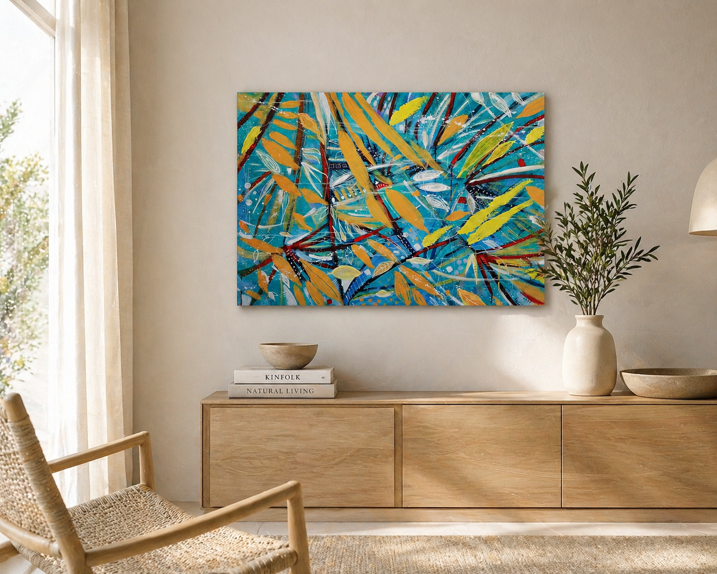 Collezione Francesca Tesoriere – Dipinto – Tropical Harmony 100 x 70 cm – Acrilico su tela